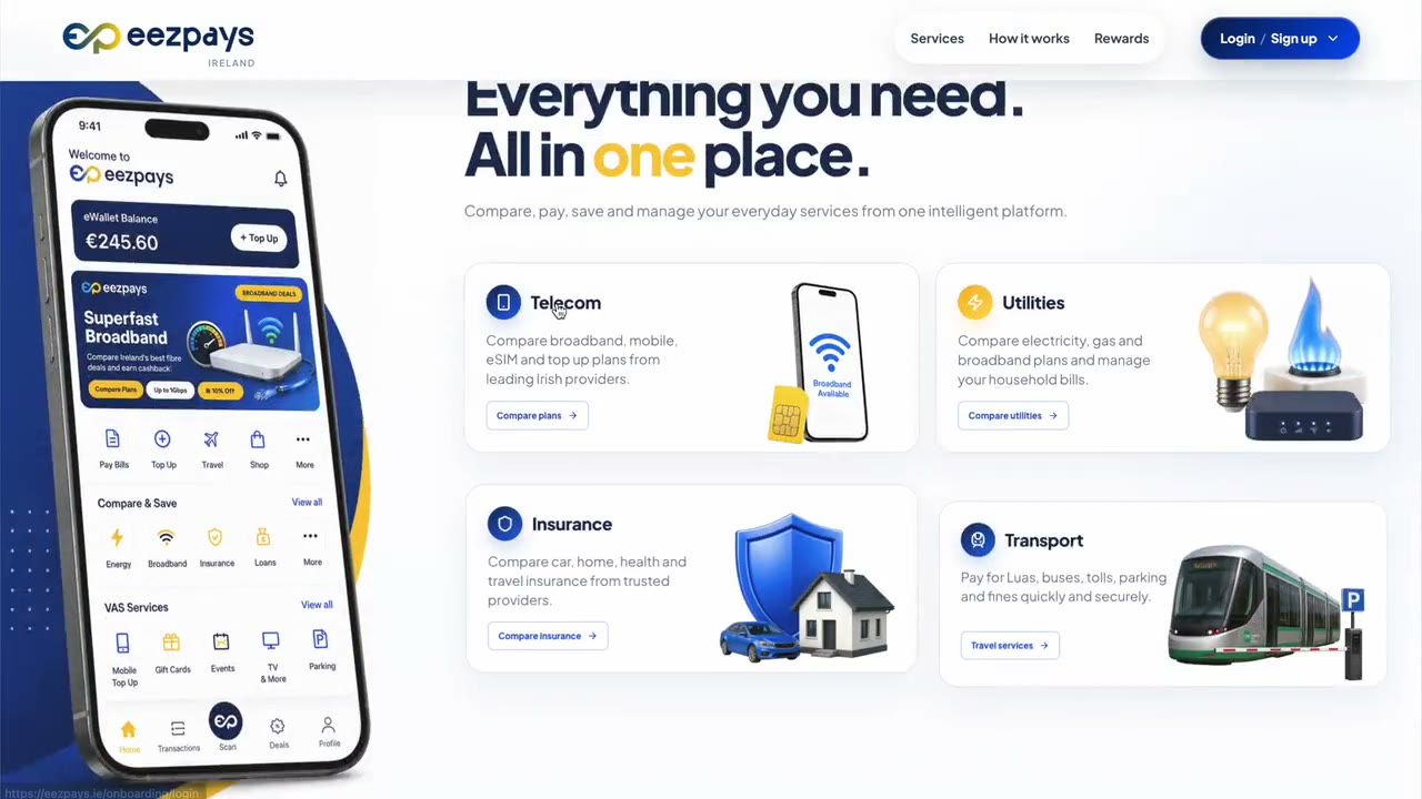 The Eezpays app bringing telecom, utilities, insurance and transport together